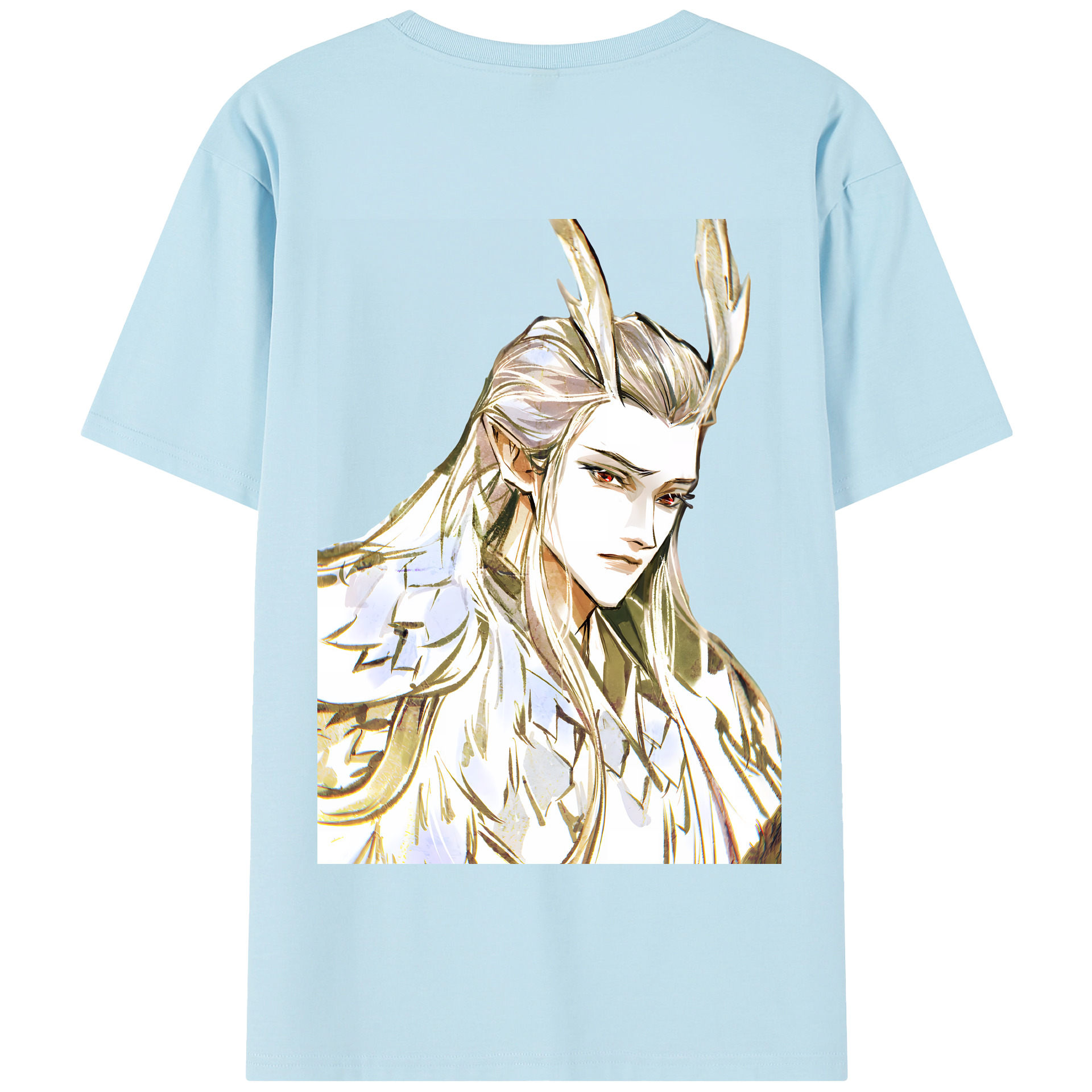 （画像用） Ne Zha 2 ナタ 魔童の大暴れ 綿100％半袖Tシャツ（背面プリント）